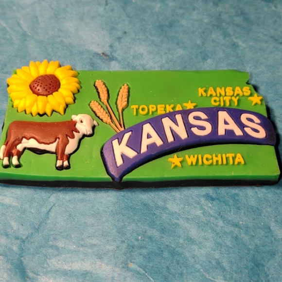 Beautiful Vintage Kansas State magnet